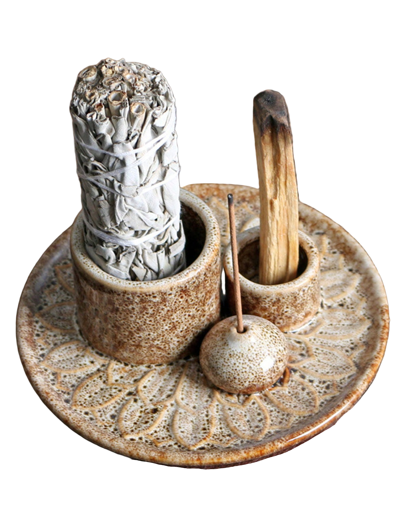 4-in-1 Ceramic Incense Burner