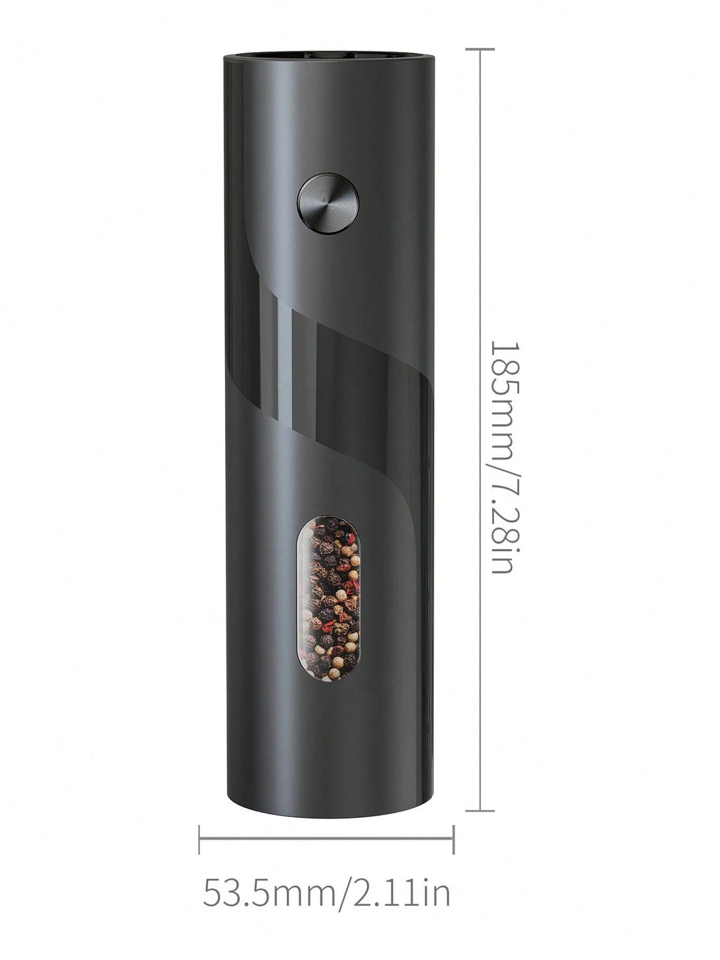 Black Electric Salt And Pepper Grinder Set
