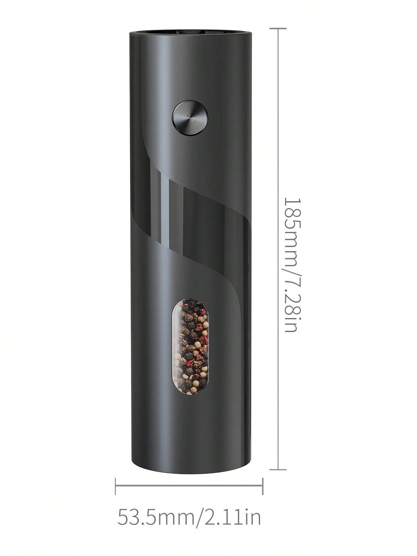 Black Electric Salt And Pepper Grinder Set