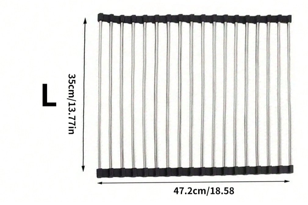 Over The Sink Roll Up Dish Drying Rack