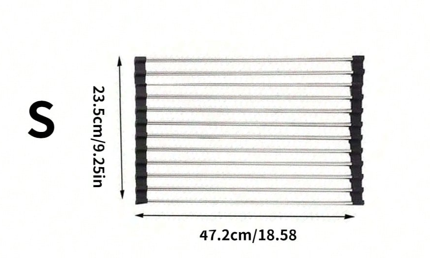 Over The Sink Roll Up Dish Drying Rack