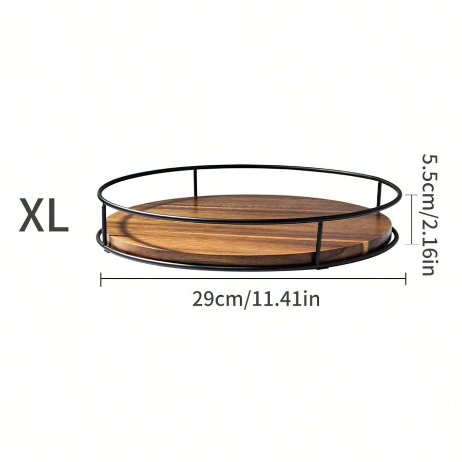 Wooden Rotating Storage Tray