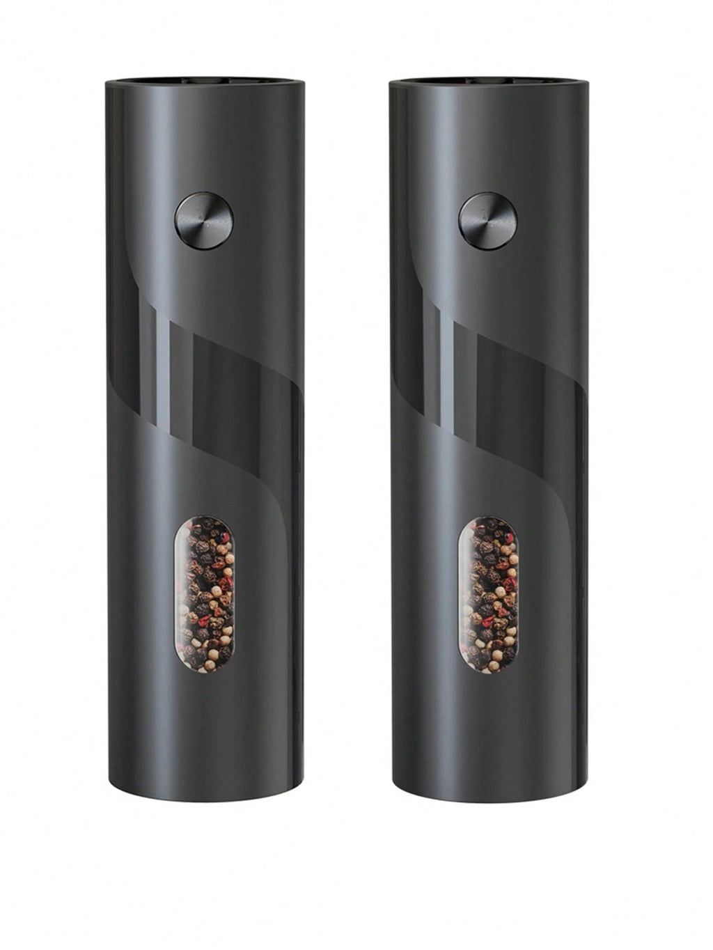 Black Electric Salt And Pepper Grinder Set