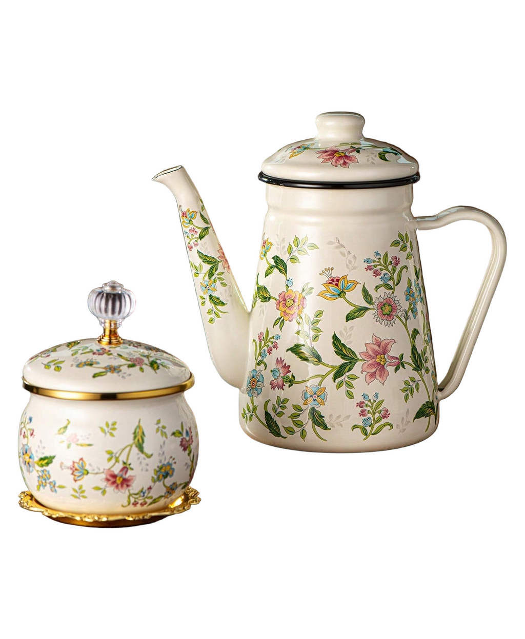 Floral Porcelain Coffee Set