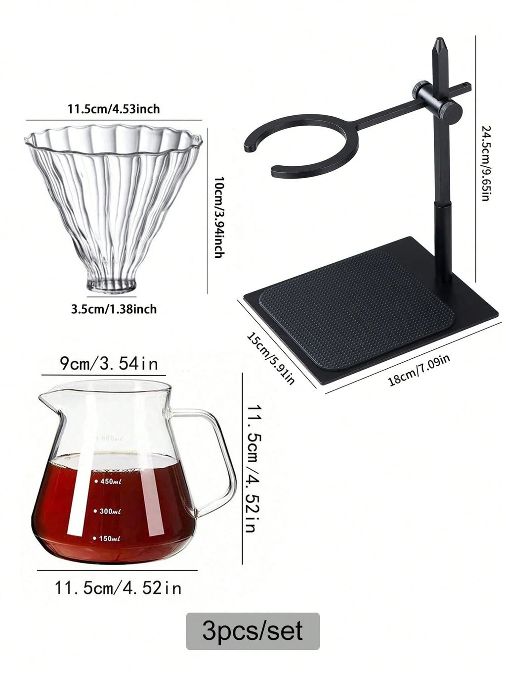 Carbon - Modular Pour Over Coffee Maker Full Kit