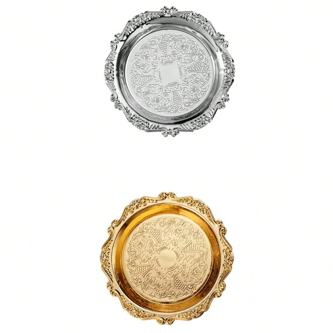 Gold and Silver Persian Coasters