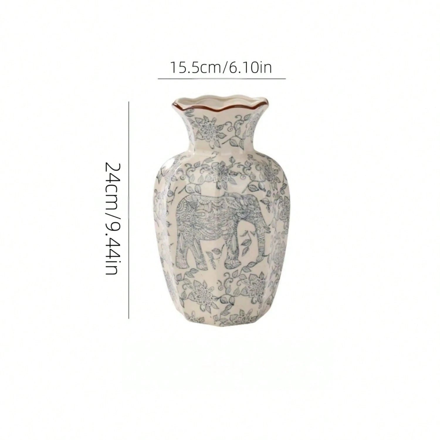 Small Ceramic Elephant Flower Vase