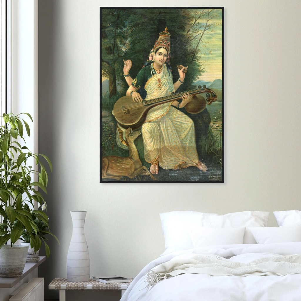 Saraswati & The Deer Print