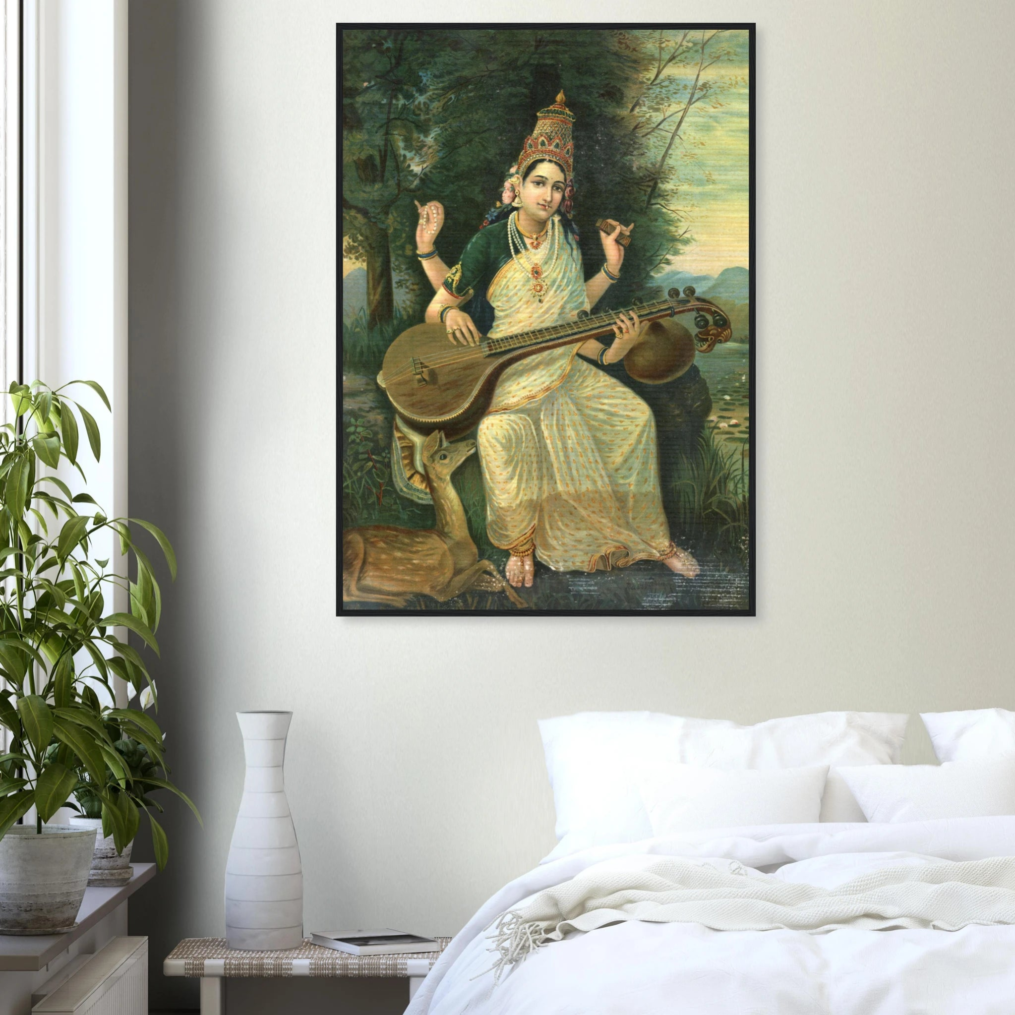 Saraswati & The Deer Print