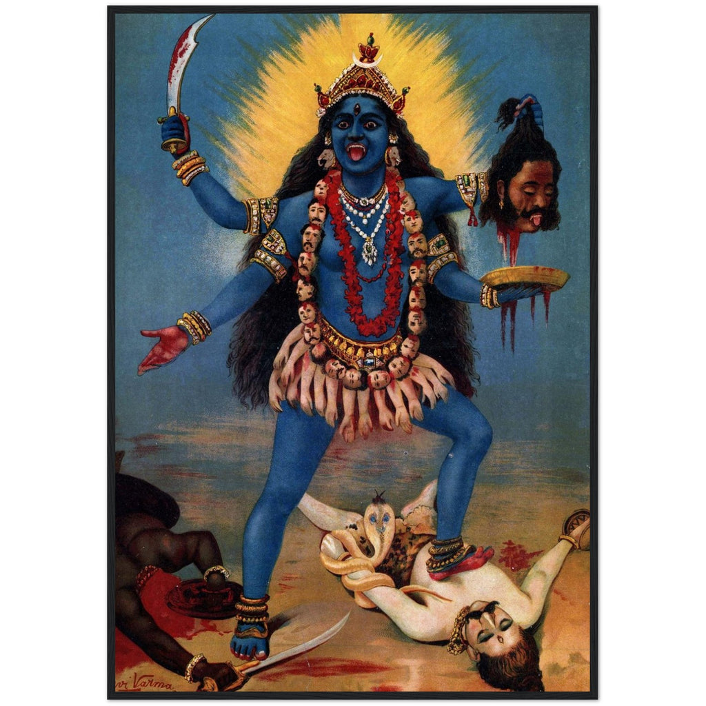 Kali destroys Shiva Print