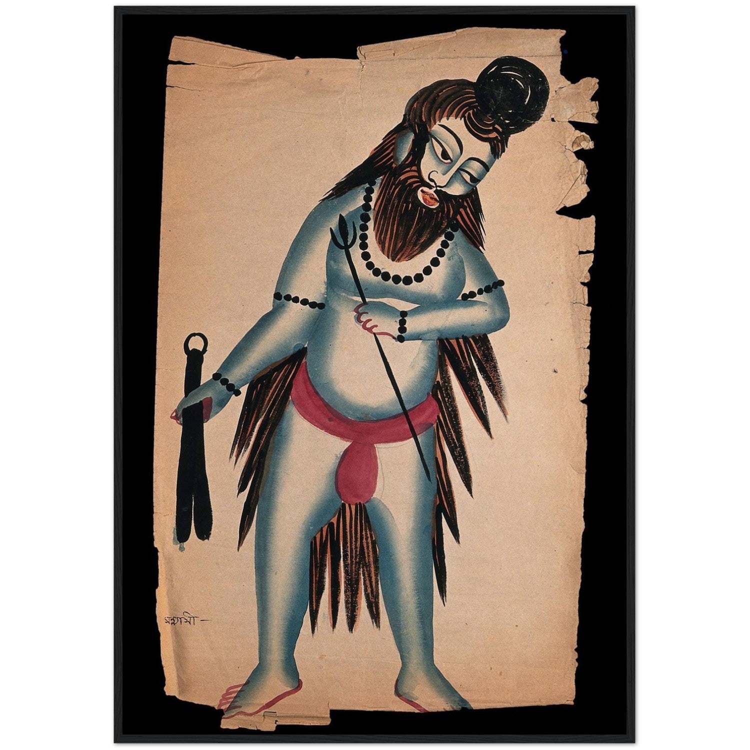 Shiva Kalighat Scroll Print