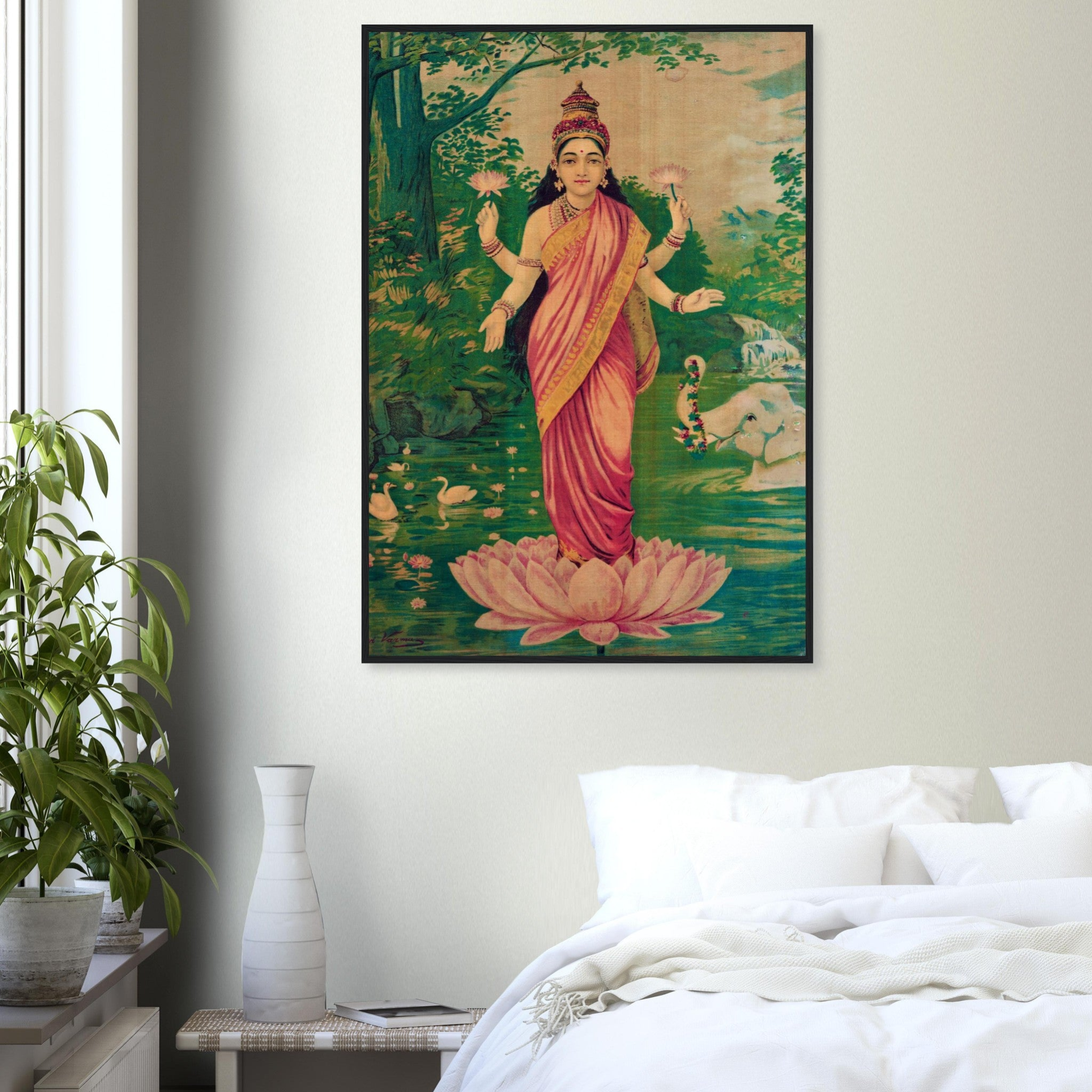 Lakshmi Pink Lotus Print