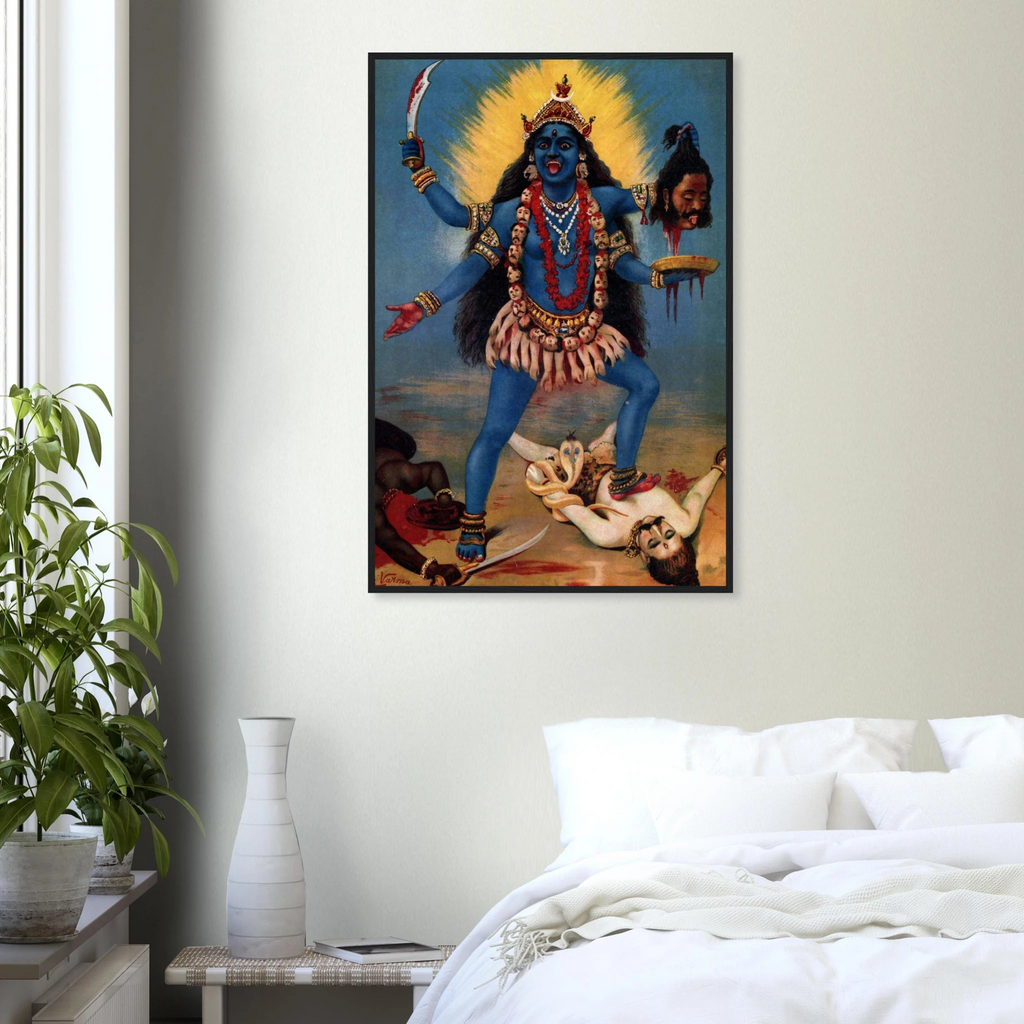 Kali destroys Shiva Print