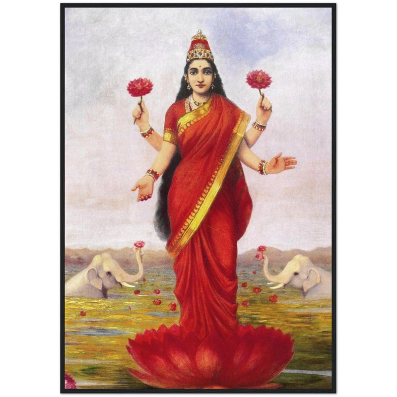 Lakshmi Red Lotus Print