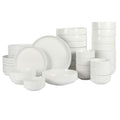 40-Piece Porcelain Dinnerware Set for 8 - Stackable Plates and Bowls