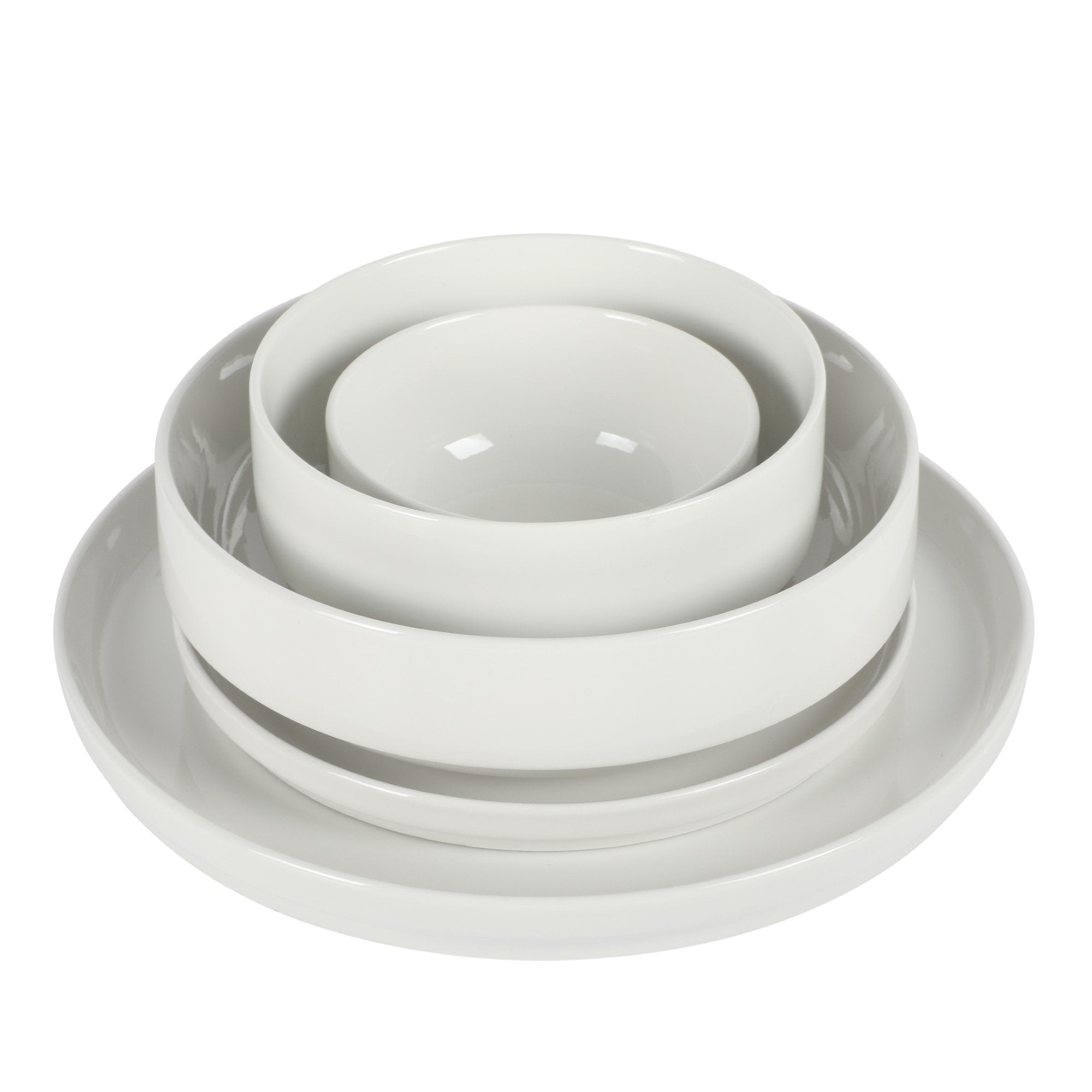 40-Piece Porcelain Dinnerware Set for 8 - Stackable Plates and Bowls