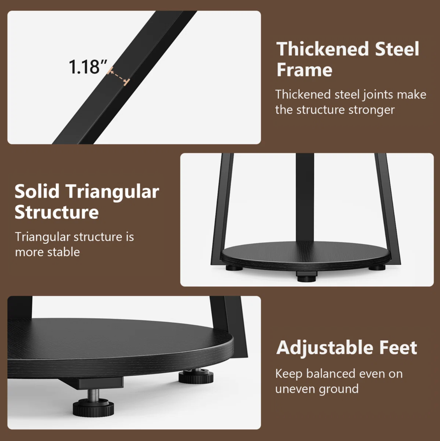 Conclave 3 Tier End Table