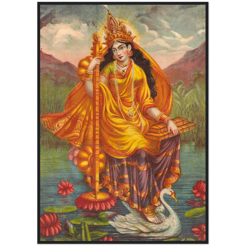 Saraswati & the Vina Print
