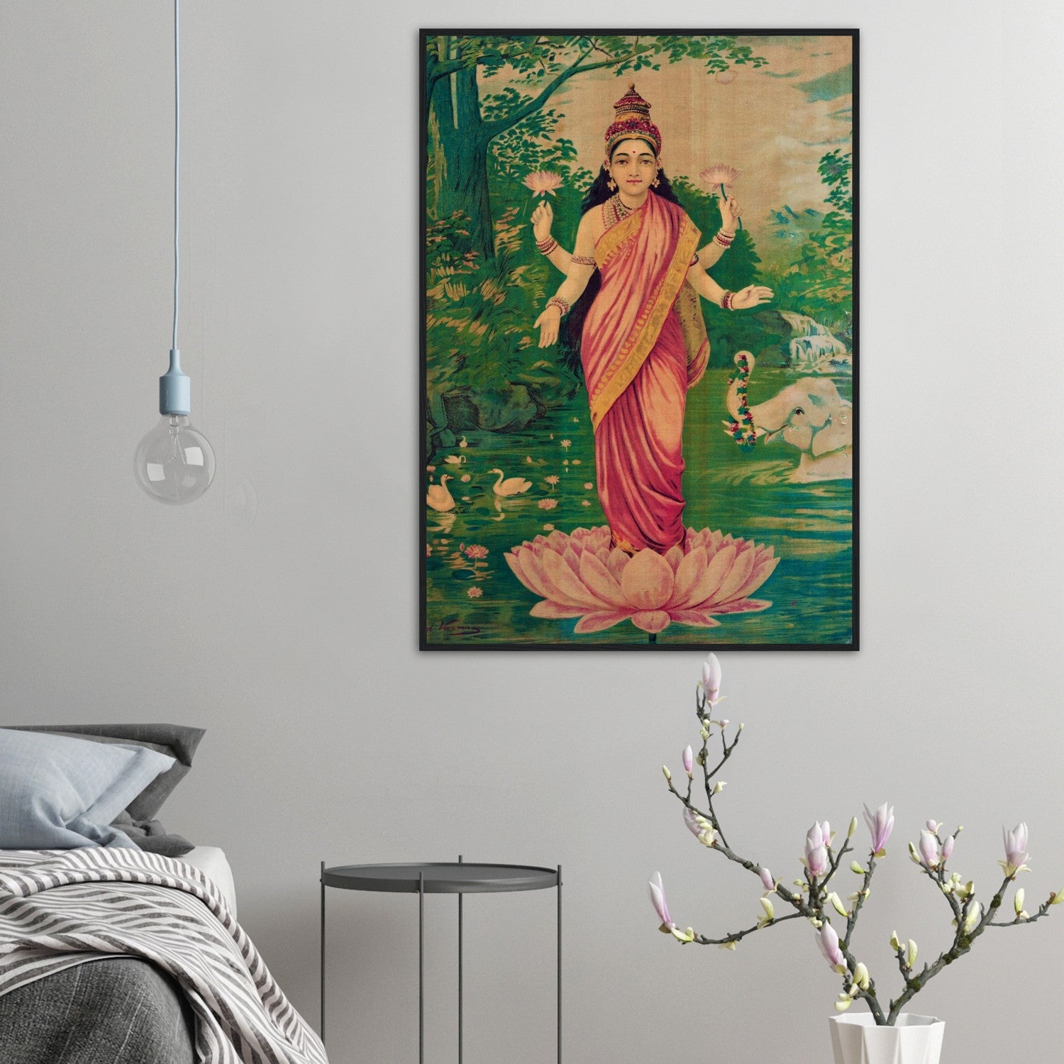 Lakshmi Pink Lotus Print