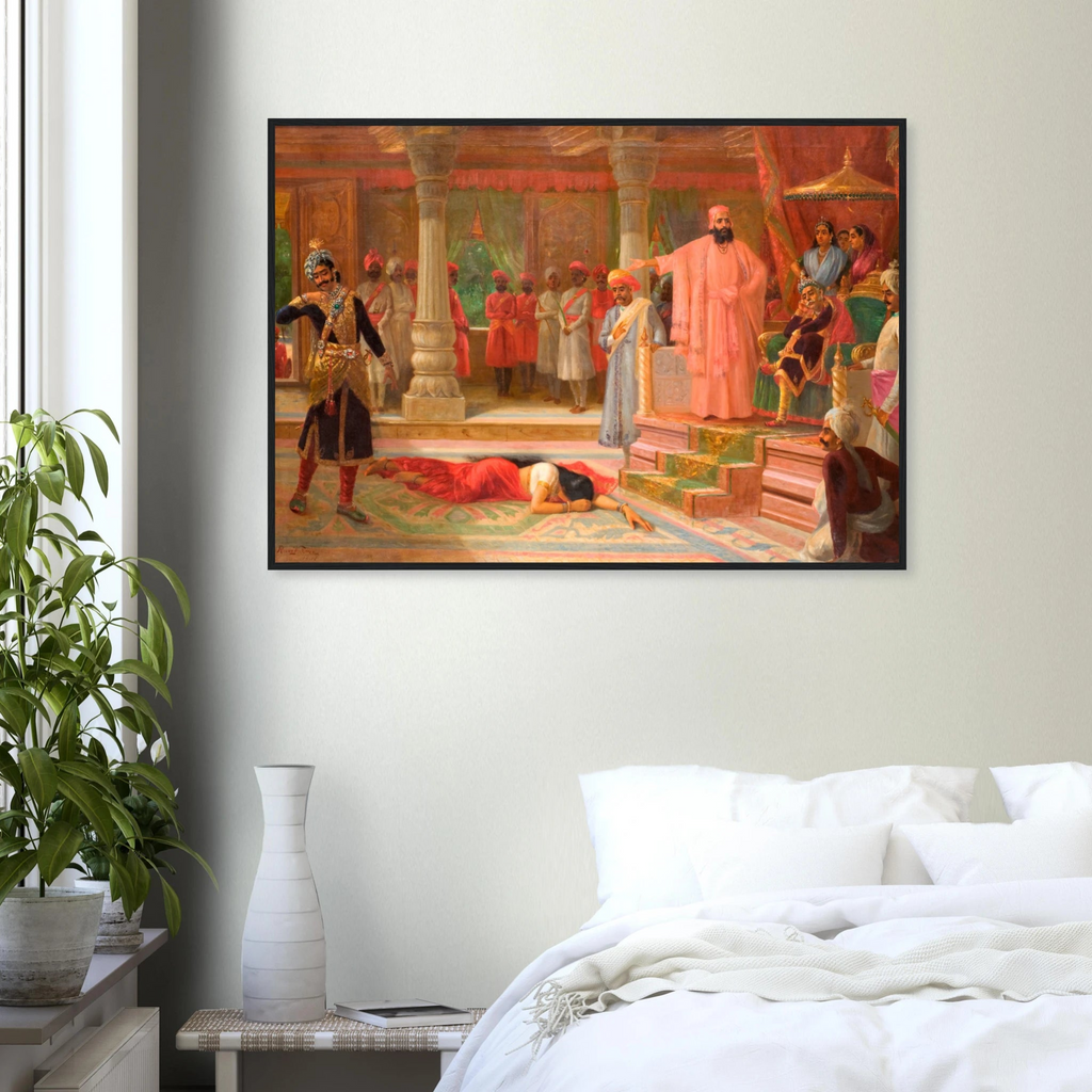 Draupadi at the Court of Virat Print