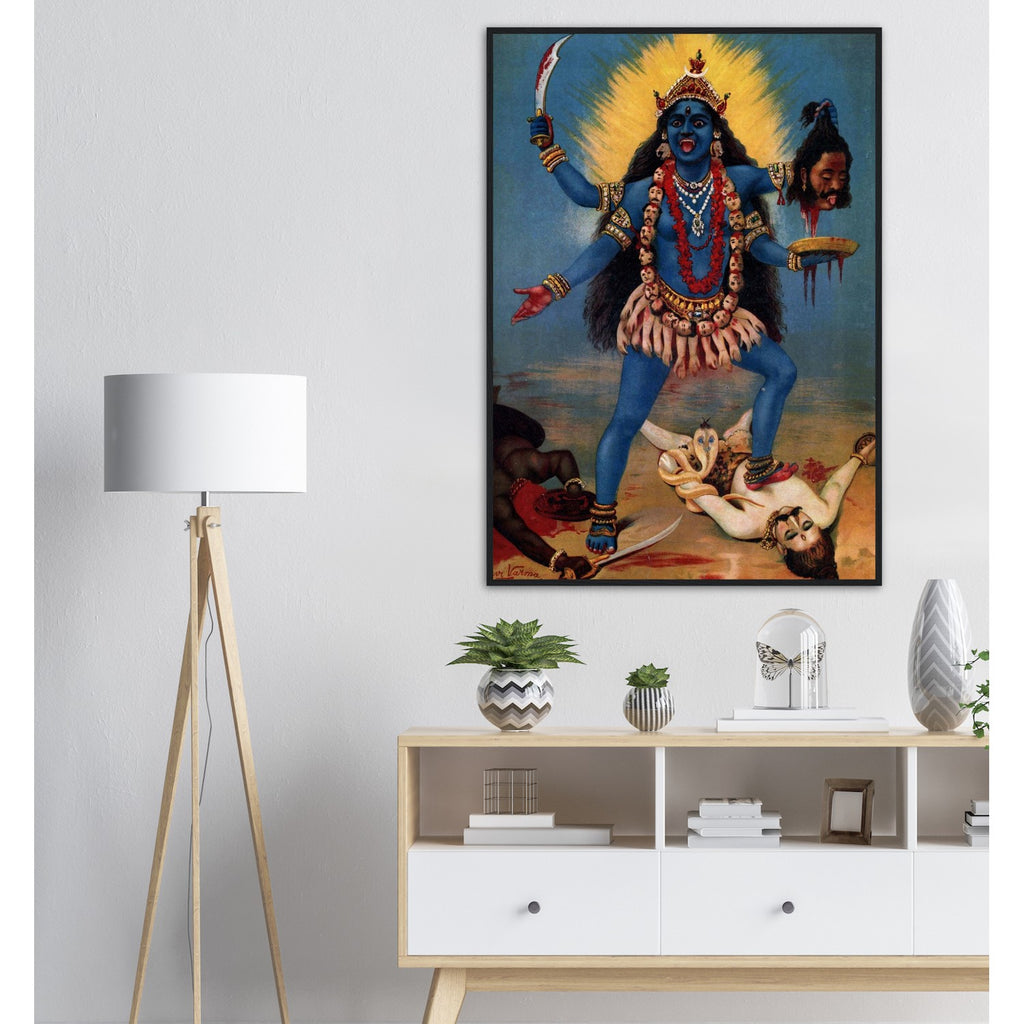 Kali destroys Shiva Print