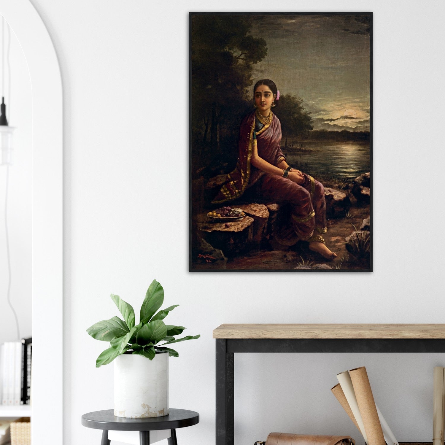 Radha in the Moonlight Print