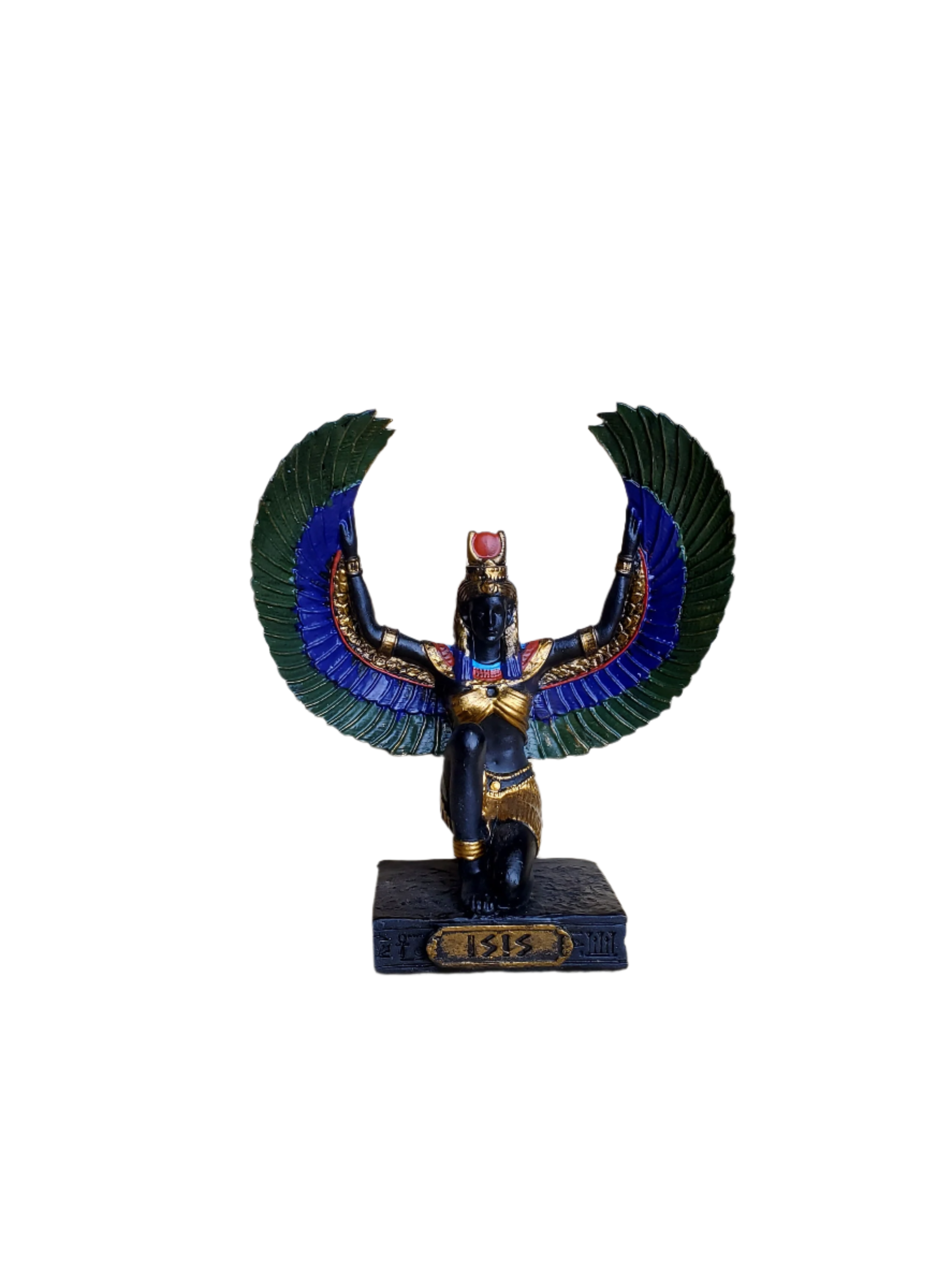 Hand Painted Winged Isis Mini desktop figurine