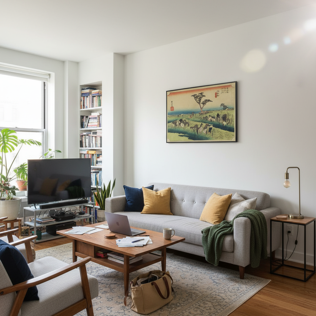 NYC living room corner angle