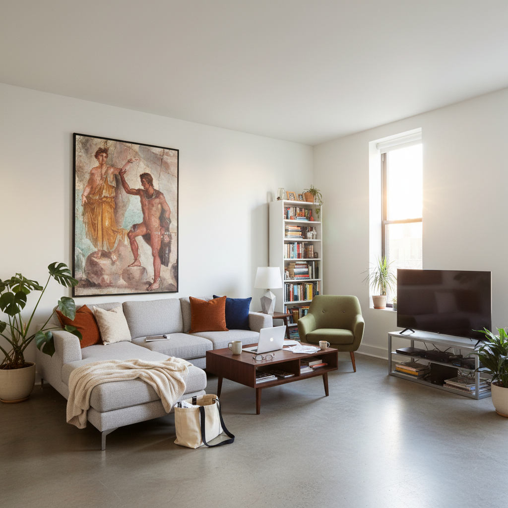 NYC living room corner angle