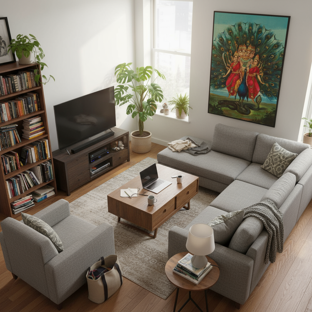 NYC living room corner angle