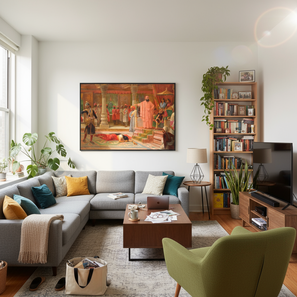 NYC living room corner angle