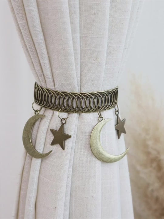 Star & Moon Metal Curtain Clip