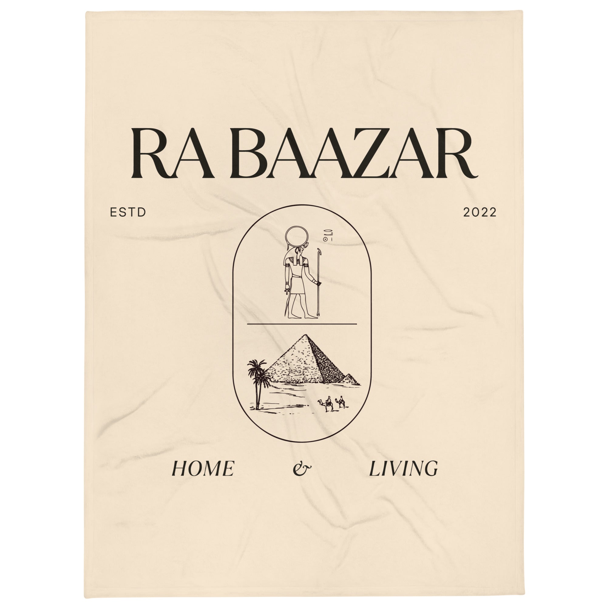 Cream RA BAAZAR Throw Blanket