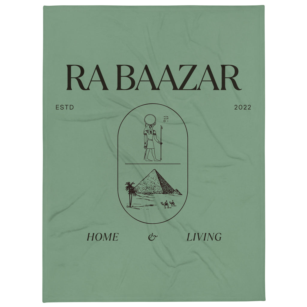 Green RA BAAZAR Throw Blanket