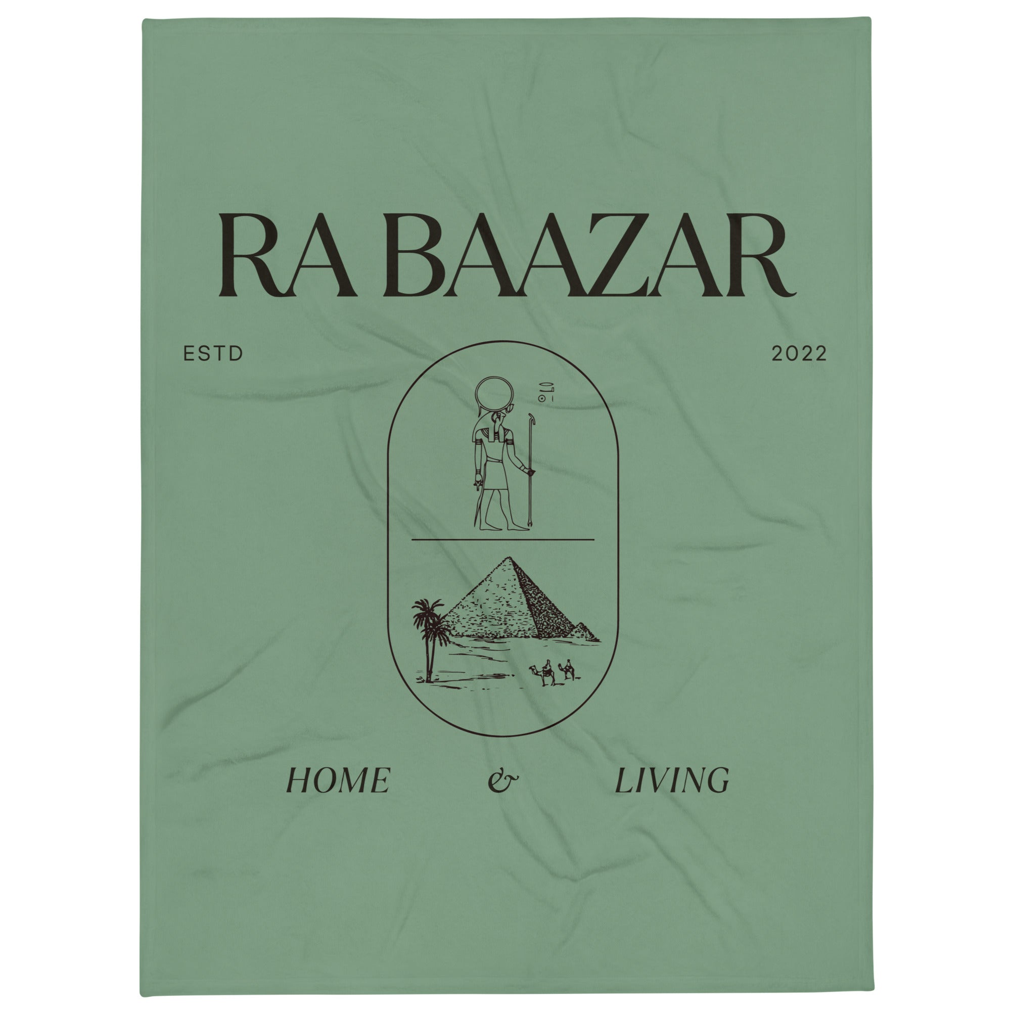 Green RA BAAZAR Throw Blanket